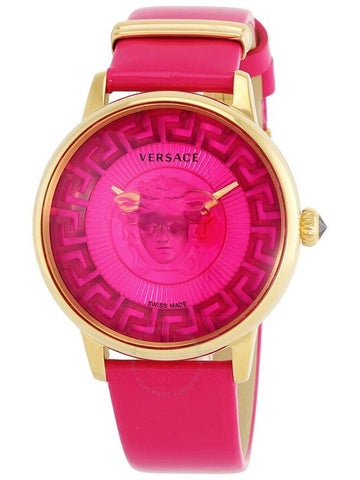 Open Box - Versace Medusa Alchemy Quartz Pink Dial Ladies Watch VE6F00323 - VERSACE - BALAAN 1