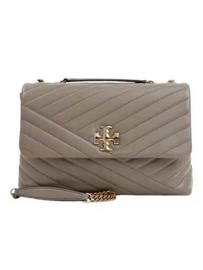 Kira Chevron Convertible Shoulder Bag Grey - TORY BURCH - BALAAN 2