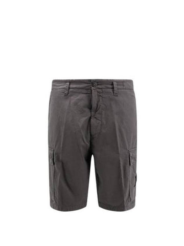 Light Stretch Cotton Bermuda Shorts Dark Grey - STONE ISLAND - BALAAN 1