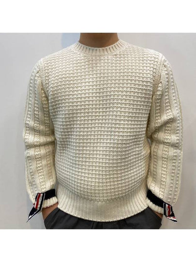 Fun Mix Knit Top White - THOM BROWNE - BALAAN 2