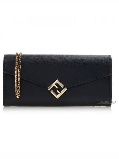 FF Diamond Continental Chain Long Wallet Black - FENDI - BALAAN 2