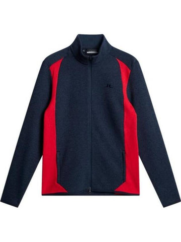 Steve Mid Layer Knit Zip-Up Jacket Navy - J.LINDEBERG - BALAAN 1