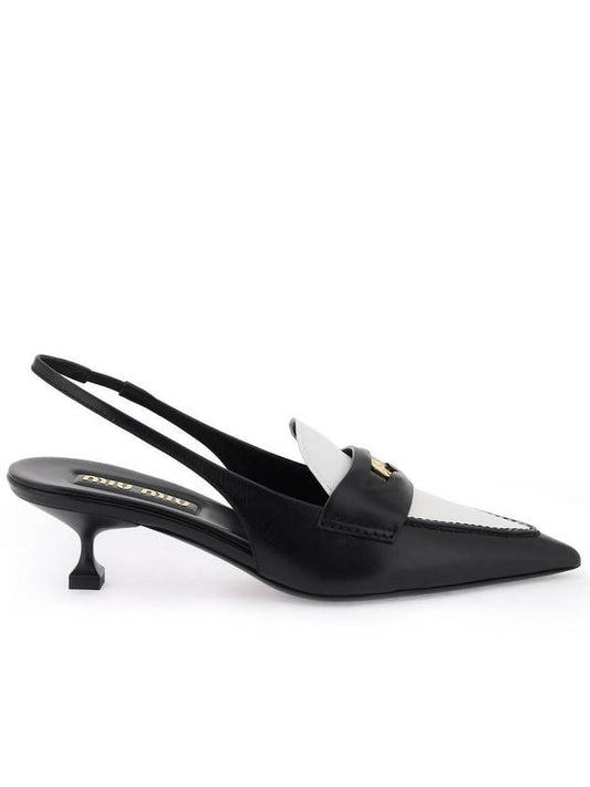 Penny loafer slingback heels - MIU MIU - BALAAN 1