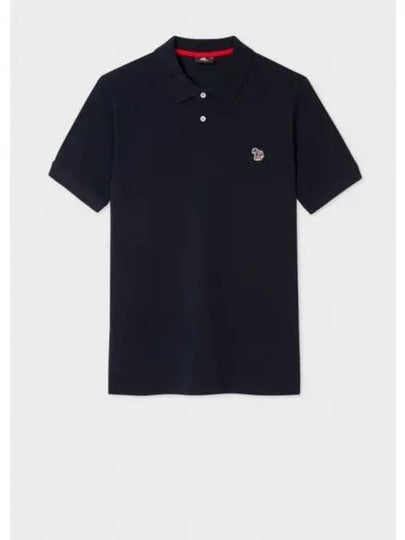 Regular Fit Zebra Logo Short Sleeve Polo Shirt Navy - PAUL SMITH - BALAAN 2