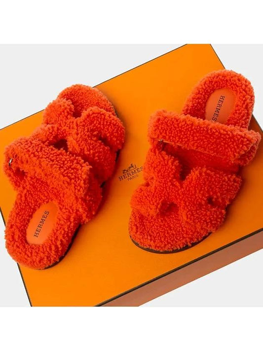 Chypre Wool Sandals Orange - HERMES - BALAAN 2