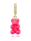 NOSTALGIA BEAR COSMOPOLITAN PAVE CONNECTOR gold pendant charm - CRYSTAL HAZE - BALAAN 2