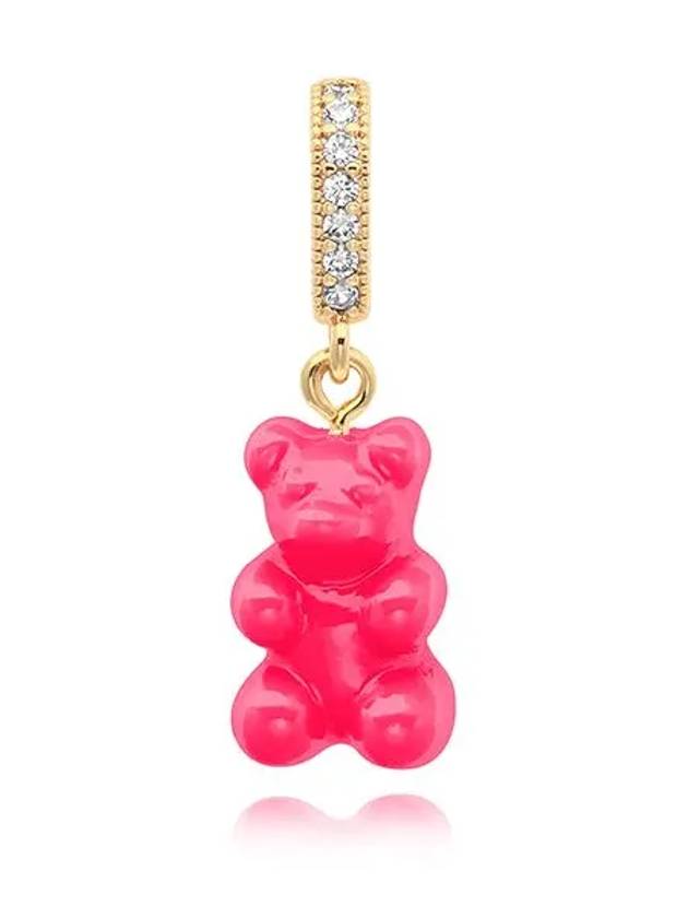 NOSTALGIA BEAR COSMOPOLITAN PAVE CONNECTOR gold pendant charm - CRYSTAL HAZE - BALAAN 2