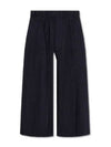 Pleated Cropped Wide Pants Dark Navy - ISSEY MIYAKE - BALAAN 2