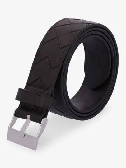 Watch Buckle Leather Belt Black - BOTTEGA VENETA - BALAAN 2