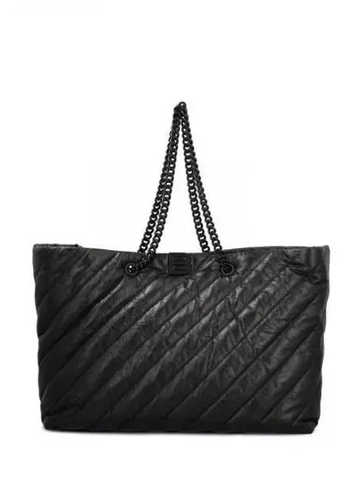 Crush Large Quilted Carry All Tote Bag Black - BALENCIAGA - BALAAN 2