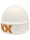 XXX WAPPEN KNITTED BEANIE IVORY - MEASPHERA - BALAAN 2