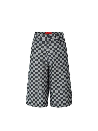 Checkered Cotton Shorts - CONECTX - BALAAN 2