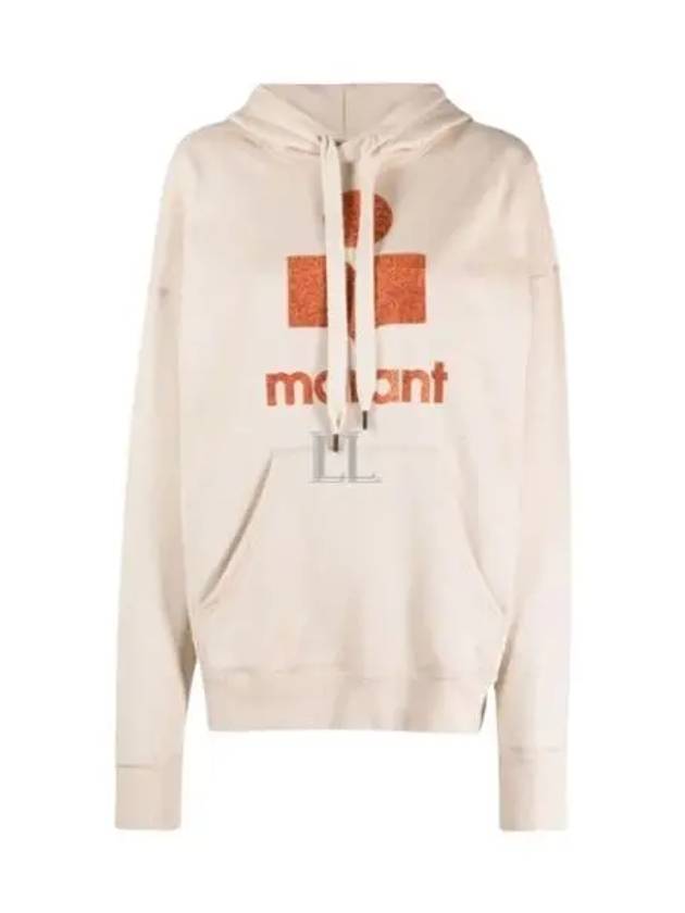 Mansel Logo Print Hoodie Beige - ISABEL MARANT - BALAAN 2