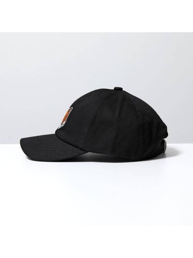 Large Fox Head 6P Ball Cap Black - MAISON KITSUNE - BALAAN 3