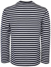 Fox Logo Stripe Long Sleeve T-Shirt Navy - MAISON KITSUNE - BALAAN 4