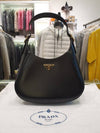 Medium Leather Shoulder Bag Black - PRADA - BALAAN 2