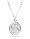 Swan Octagon Emblem Pendant Necklace Silver - SWAROVSKI - BALAAN 1