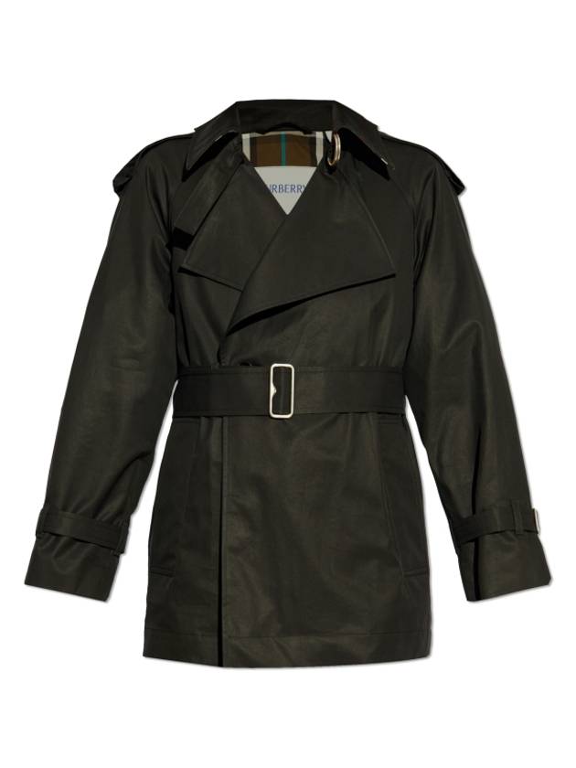 Gabardine Trench  Coat Black - BURBERRY - BALAAN 2