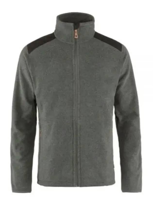 Men's Sten Fleece Zip-up Jacket Dark Grey - FJALL RAVEN - BALAAN 1