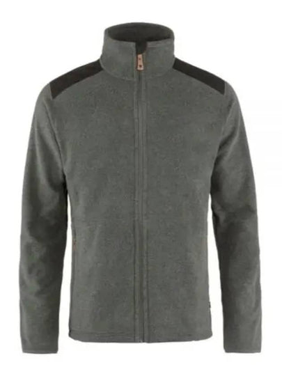 Men's Sten Fleece Zip-up Jacket Dark Grey - FJALL RAVEN - BALAAN 2