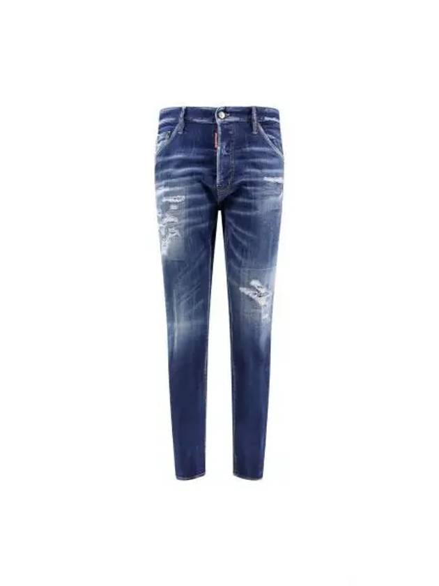 Ripped Cast Wash Cool Guy Straight Jeans Blue - DSQUARED2 - BALAAN 2