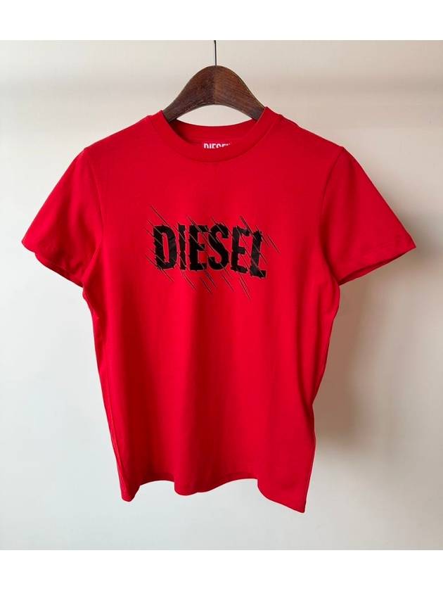 Kids T Shirt J02121 KYAWX K438 Red 10Y - DIESEL - BALAAN 1