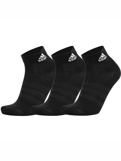 Thin And Light Ankle Socks 3 Pairs Black - ADIDAS - BALAAN 2