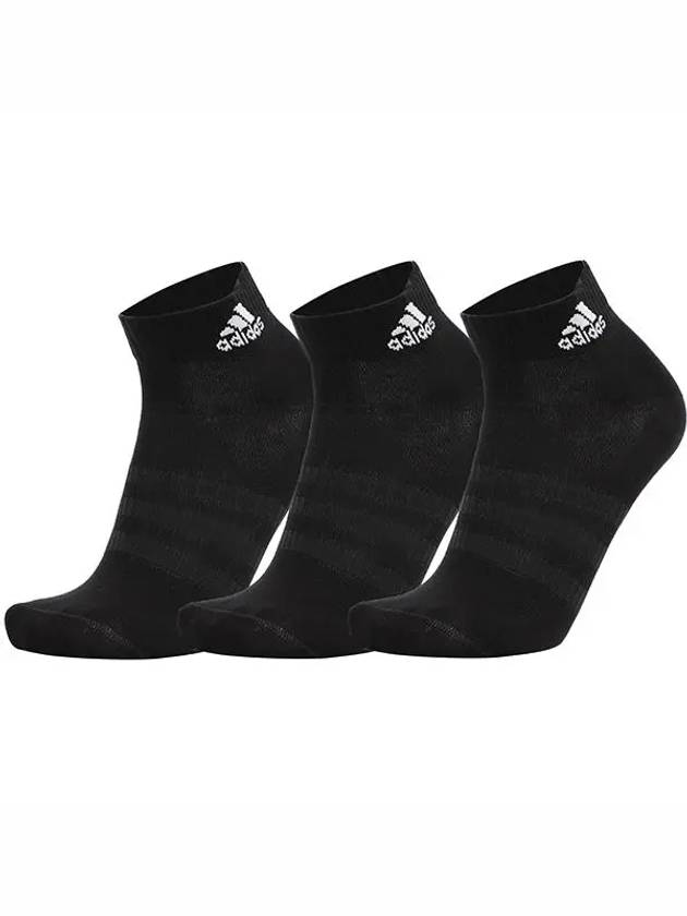 Thin And Light Ankle Socks 3 Pairs Black - ADIDAS - BALAAN 3