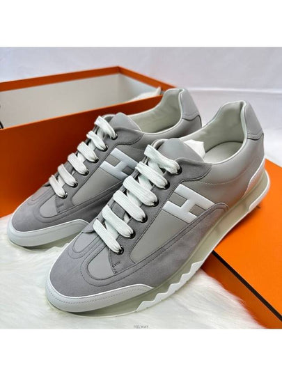 Trail Low Top Sneakers Gris Quartz - HERMES - BALAAN 2