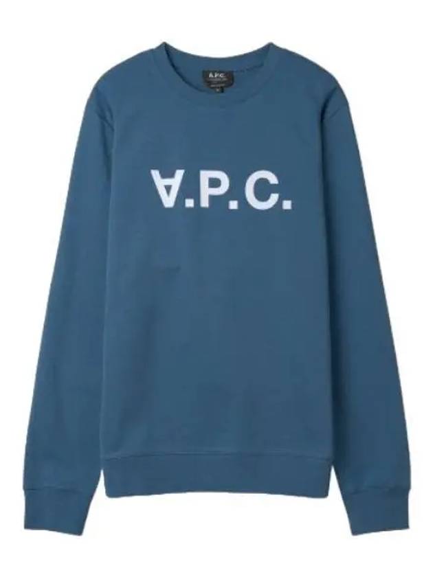 VPC Logo Crew Neck Sweatshirt Blue - A.P.C. - BALAAN 2