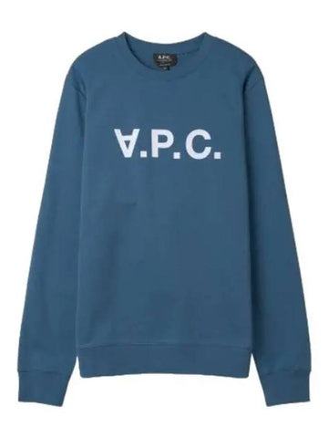 Logo Sweatshirt Steel Blue - A.P.C. - BALAAN 1