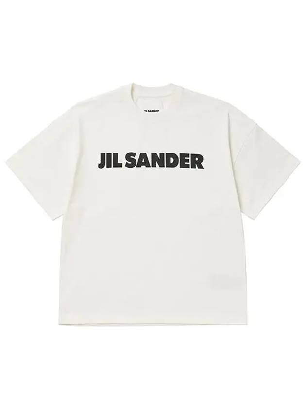 Men's Logo Cotton Short Sleeve T-Shirt White - JIL SANDER - BALAAN 4