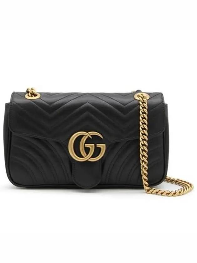 GG Marmont Matelasse Small Shoulder Bag Black - GUCCI - BALAAN 2