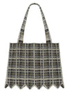 Tweed shopper bag stone gray - PLEATSMAMA - BALAAN 5