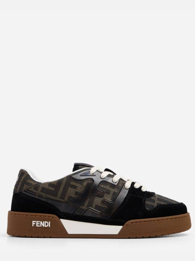 Match Canvas Low-Top With Black Suede - FENDI - BALAAN 2