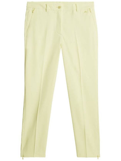 Pia Mid-Waist Pants Pale Lime Yellow - J.LINDEBERG - BALAAN 2