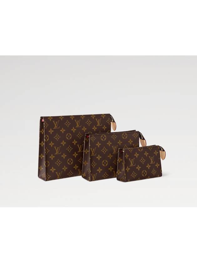 Trio Toilet Monogram Coated Canvas Pouch Bag Brown - LOUIS VUITTON - BALAAN 2