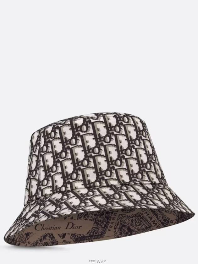 Teddy-D Plan De Paris Reversible Bucket Hat Beige - DIOR - BALAAN 3