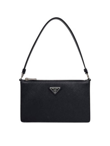 1BC155 Black Saffiano Mini Shoulder Bag - PRADA - BALAAN 1