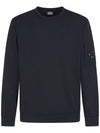 Light Fleece Crew Neck Sweatshirt Navy - CP COMPANY - BALAAN 1