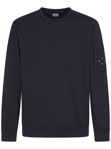 Light Fleece Crew Neck Sweatshirt Navy - CP COMPANY - BALAAN 1