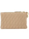 Matelasse leather clutch bag beige - MIU MIU - BALAAN 5