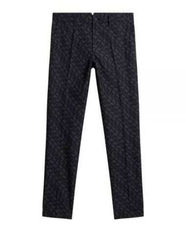 Men's Ellott Print Pants Bias Bridge Black - J.LINDEBERG - BALAAN 1