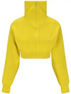 Women's High Neck Crop Cardigan Yellow - ISABEL MARANT - BALAAN 2