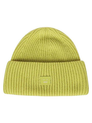 Small Face Logo Beanie Yellow - ACNE STUDIOS - BALAAN 1