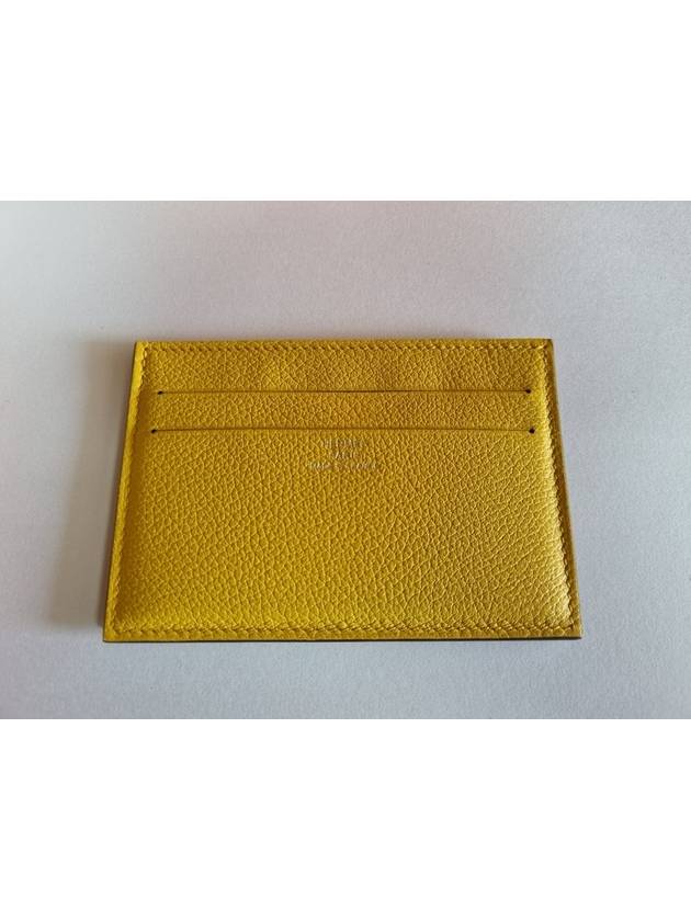 Citizen Twill Card Wallet Yellow - HERMES - BALAAN 3