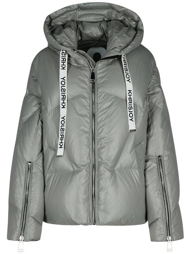 Khrisjoy 'Shiny' Grey Polyamide Blend Down Jacket - KHRISJOY - BALAAN 1