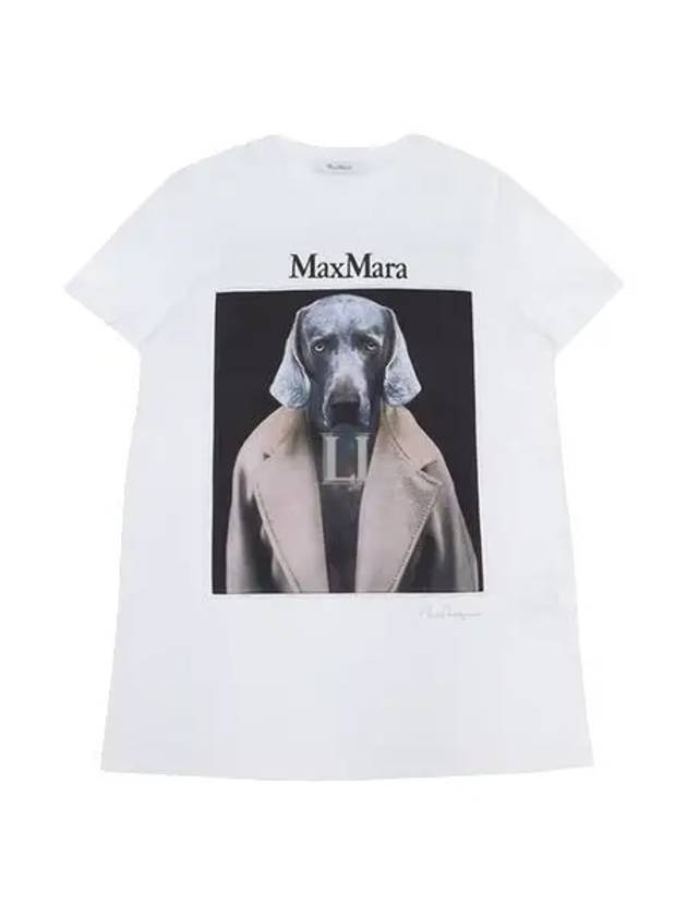 Cipria Print Short Sleeve T-Shirt White - MAX MARA - BALAAN 2