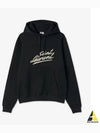 Signature Logo Hoodie Black - SAINT LAURENT - BALAAN 2