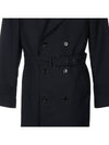 Men's Wool Trench Coat Black - DOLCE&GABBANA - BALAAN.